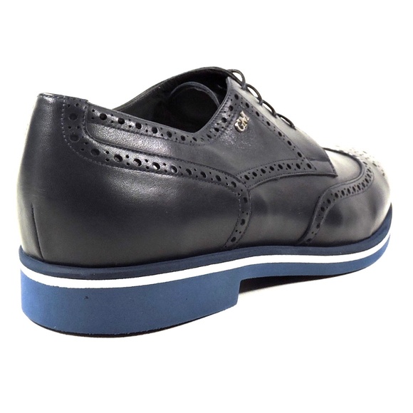 GOOD MAN ?? MEN\'S BLUE LEATHER COMFORT OXFORD SHOES